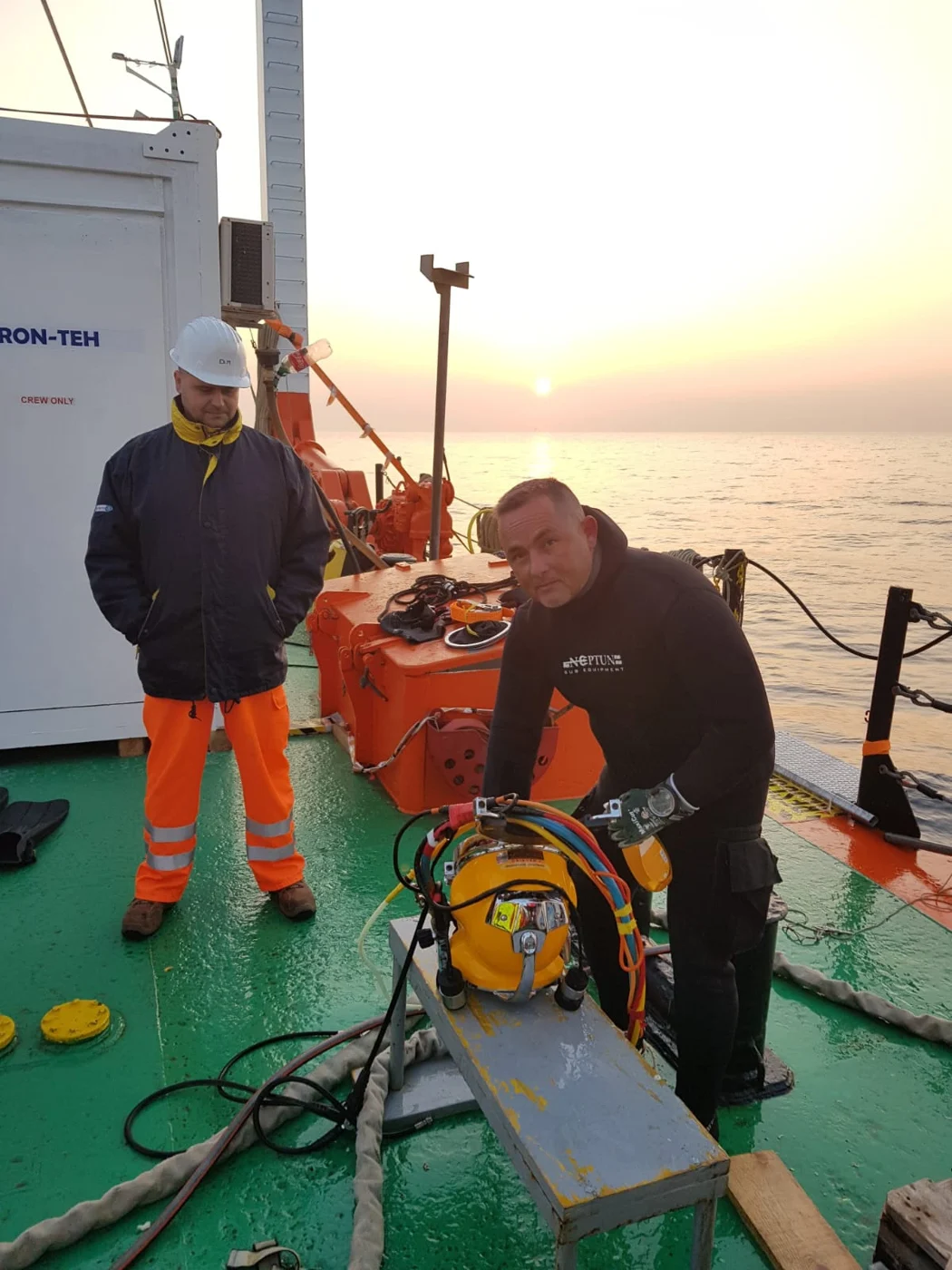 Preparing for a dive